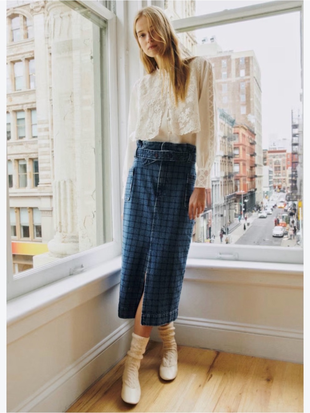 Sezane x sea New York pylla skirt